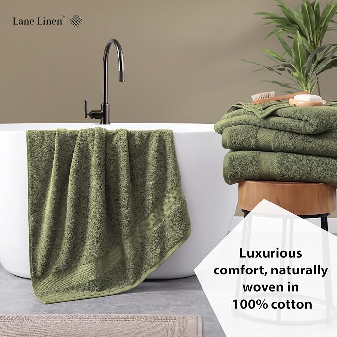 LANE LINEN 100% Ring Spun Cotton Luxury Bath Sheet 2 Pcs - Image 4
