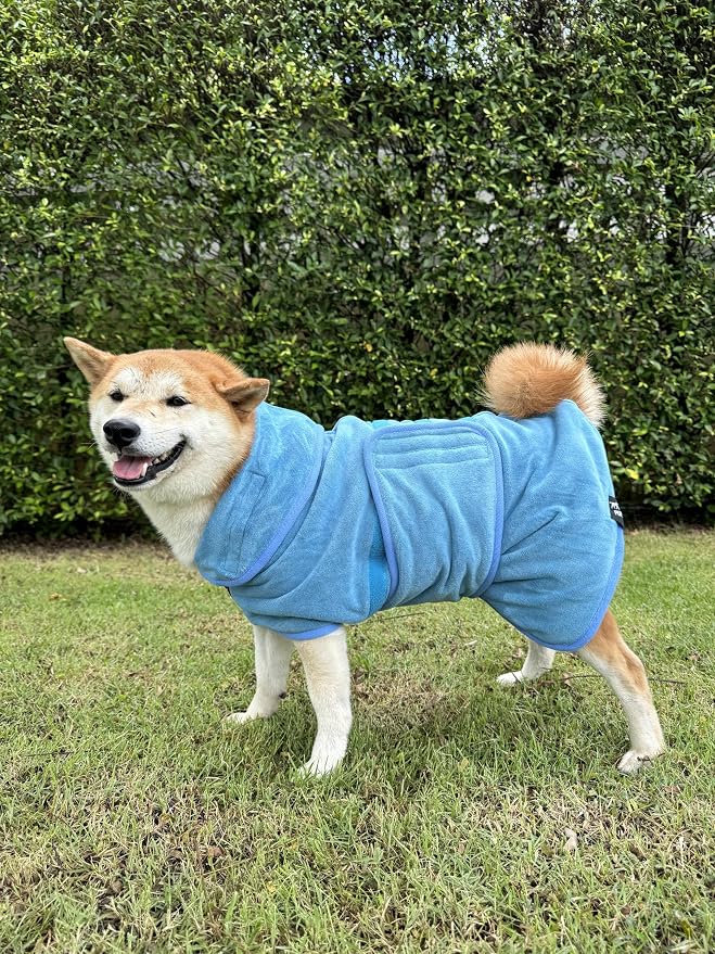 Tuff Pupper Bathrobe, 800 GSM Plush, Super Absorbent, Adjustable Hood & Belly - Image 8
