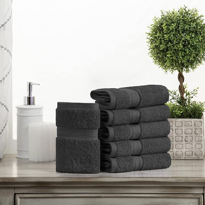 BLUENILEMILLS BNM Egyptian Cotton 6-Piece Towel Set, Includes 6 Face Towels by Blue+Nile+Mills