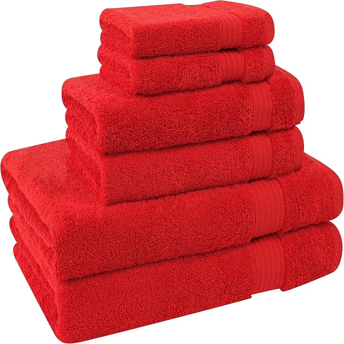 Cotton Paradise 6 Piece Towel Set, 100% Cotton Soft Absorbent Turkish Towels - Image 6