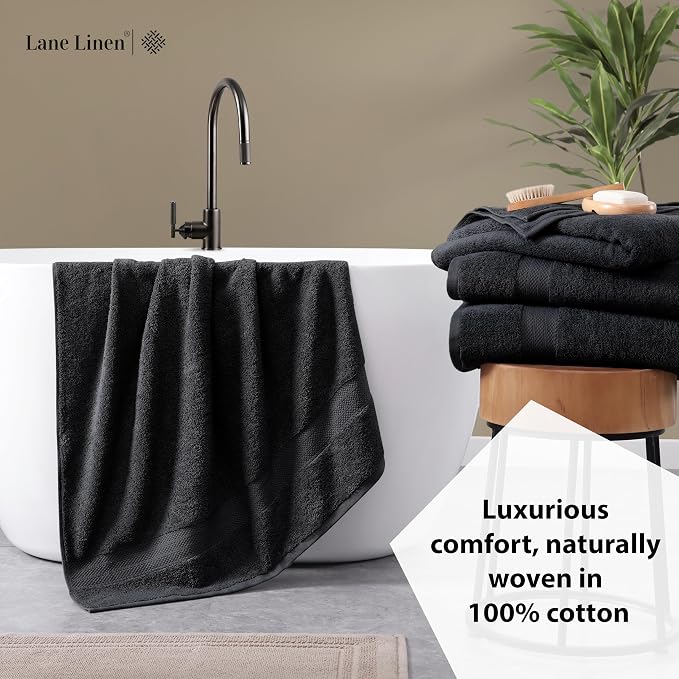 LANE LINEN (35"x66" Large Bath Sheets Set of 4-100% Cotton Bath Sheet - Image 4