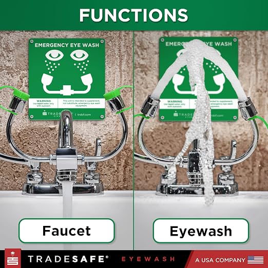 TRADESAFE Faucet Mount Eye Wash Station OSHA Approved - Image 3
