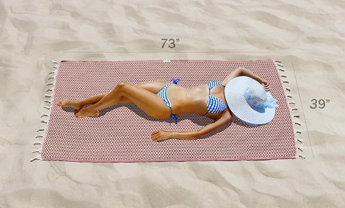 Bazaar Anatolia Turkish Beach Towel 100% Cotton Bath Towels Oversized Quick - Image 4