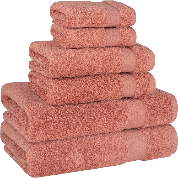Cotton Paradise 6 Piece Towel Set, 100% Cotton Soft Absorbent Turkish Towels - Image 6