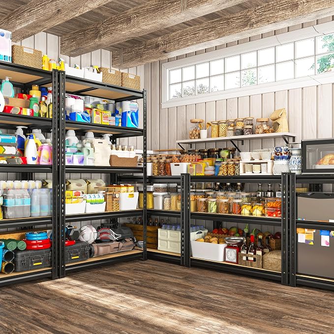 REIBII Storage Shelves 2020LBS Garage Shelving Heavy Duty Metal Shelving 5 Tier - Image 4