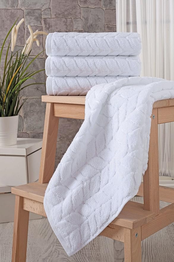 BAGNO MILANO Turkish Bath Towels, Soft Plush Jacquard Luxury Bath Towels - Image 2
