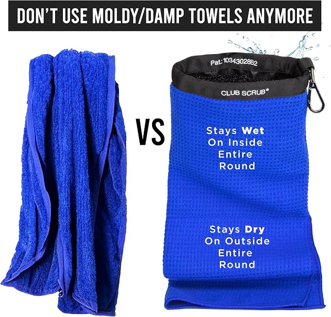 Club Scrub Towel Pro, Golf Club and Ball Cleaning Pouch - Image 3