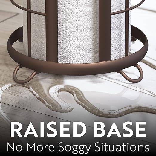 BROOKSTONE, Bronze Toilet Paper Holder, Freestanding Bathroom Tissue Organizer - Image 3