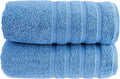 HALLEY Turkish 2 Pack Premium Bath Towels 650 GSM Highly Absorbent Super Soft by HALLEY-TurkishCottonTowels