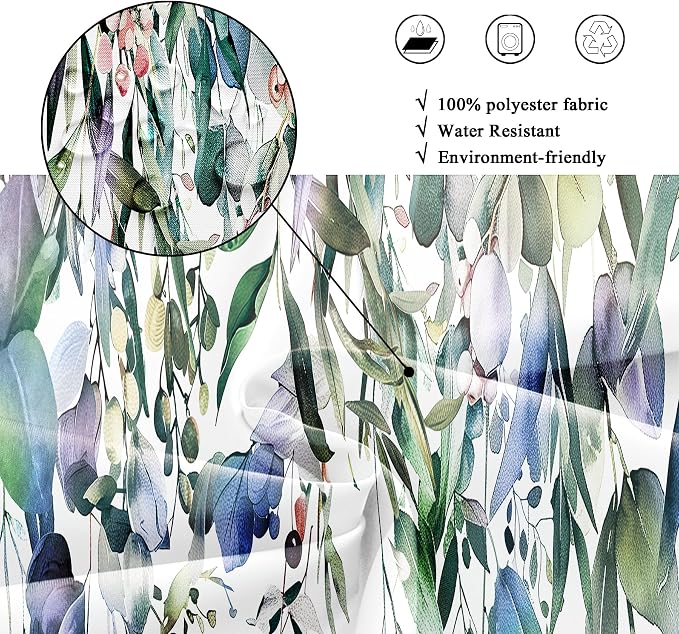 Riyidecor Clawfoot Tub Extra Wide Wrap All Around Circular Round Shower Curtain - Image 5