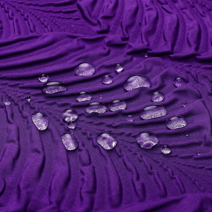 Gibelle Purple Shower Curtain for Bathroom, 3D Embossed Textured Fabric Shower - Image 4