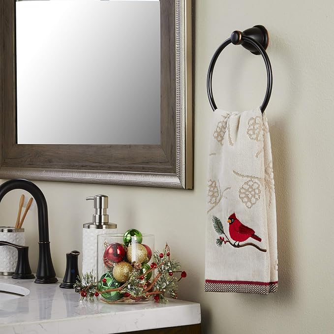SKL Home Christmas/Winter Cardinal & Branch Hand Towel 2pc Set - Image 4
