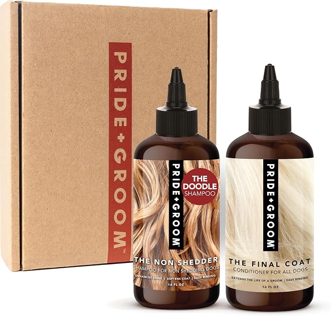 Pride and Groom The Non Shedder Box Set – Dog Shampoo & Conditioner by PrideGroomNYC