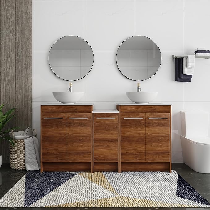 60 Inch Bathroom Vanity with Sink, Mordern Bathroom Vanity, Single Sink - Image 3