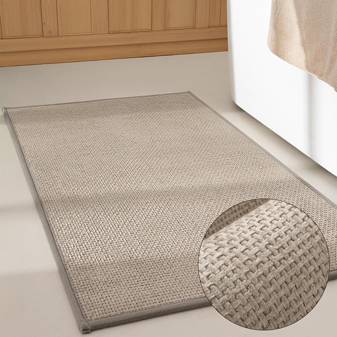 GRANNY SAYS Khaki Bathroom Rugs, Soft Chenille Bathroom Mat, Absorbent Bath - Image 3