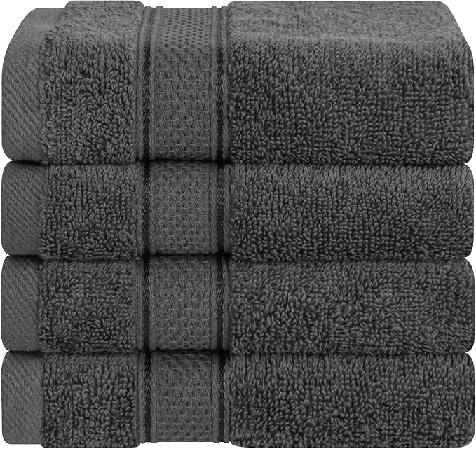 American Soft Linen Salem Washcloth Sets, 4 Piece Luxury 600 GSM 100% Cotton by AmericanSoftLinen