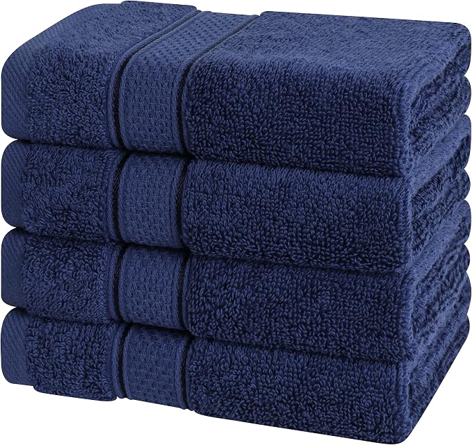 American Soft Linen Salem Washcloth Sets, 4 Piece Luxury 600 GSM 100% Cotton - Image 5