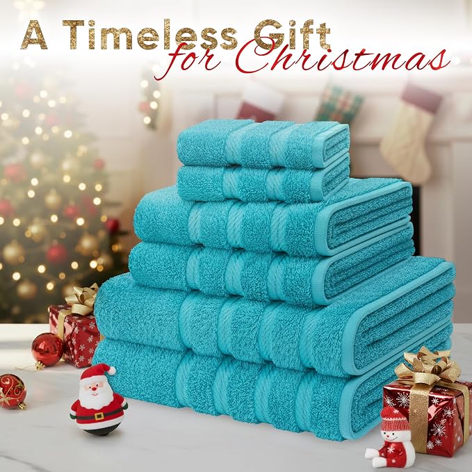 American Soft Linen Luxury 6 Piece Towel Set, 2 Bath Towels 2 Hand Towel 2 - Image 2