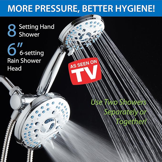 Hotel Spa AquaCare As-Seen-On-TV High Pressure Handheld & Rain 50-mode 3-way - Image 2