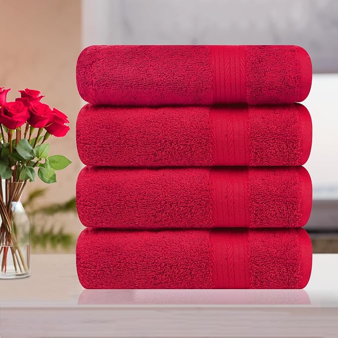 Ample Decor Hand Towel 18 X 28 Inch Pack of 4 600 GSM 100% Cotton, Soft - Image 2