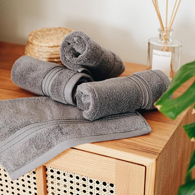 Milara Turkish Super-Plush Wash Cloths Set 4-Piece | Premium 100% Cotton - Image 5