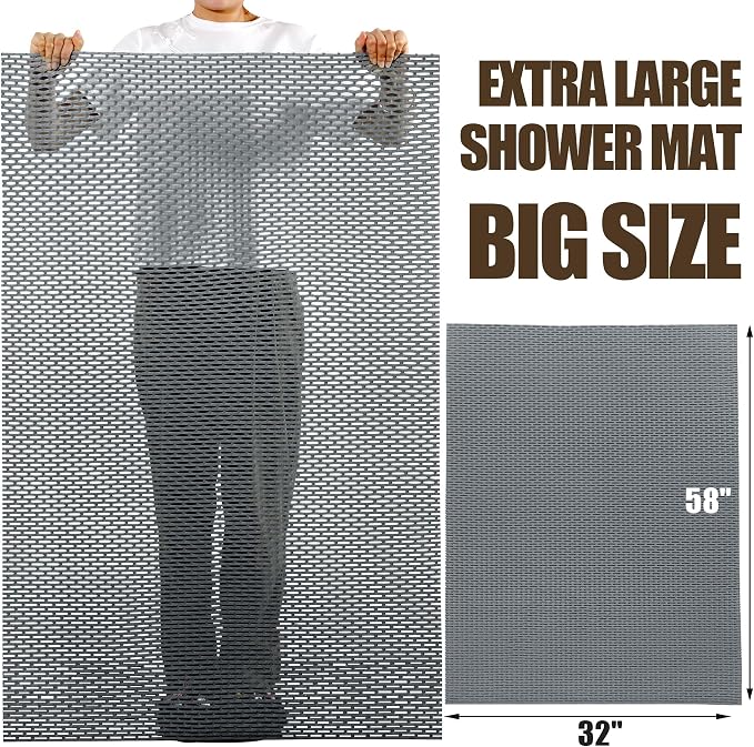 HOMBYS 58 x 32 Extra Large Shower Mat - Image 3