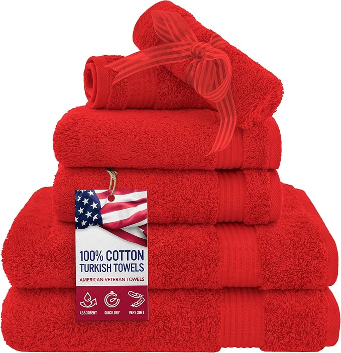 American Veteran Towel, 6 Piece Towel Set by American+Veteran+Towel
