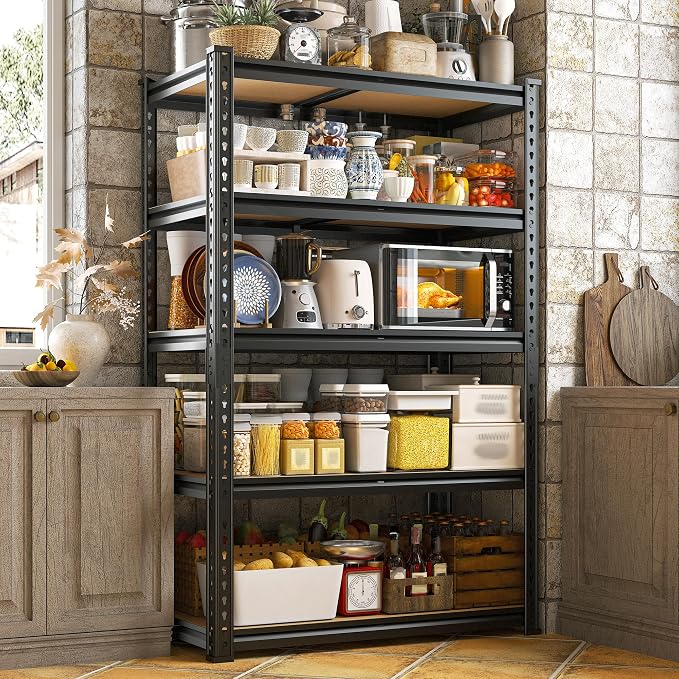 REIBII Storage Shelves 2020LBS Garage Shelving Heavy Duty Metal Shelving 5 Tier - Image 6