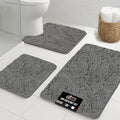 GORILLA GRIP Area Rug Sets 3 Piece, Bath Mat Set and Oval Toilet Base by GorillaGrip