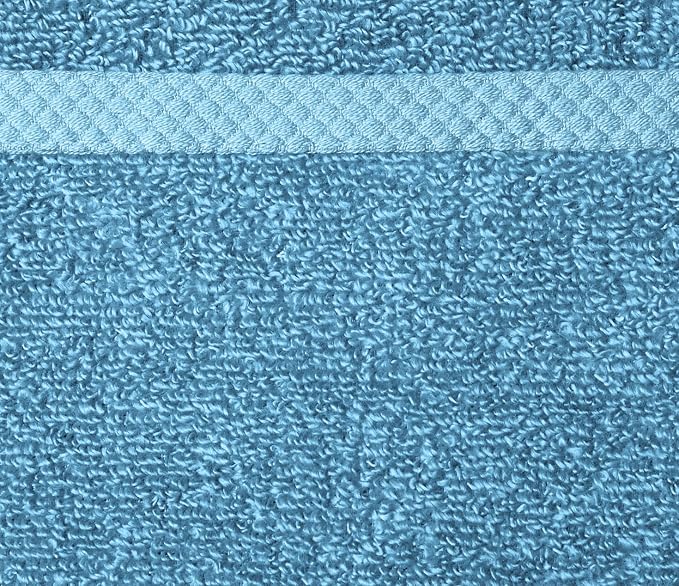 Amazon Basics Cotton Washcloths, Lake Blue - Image 3