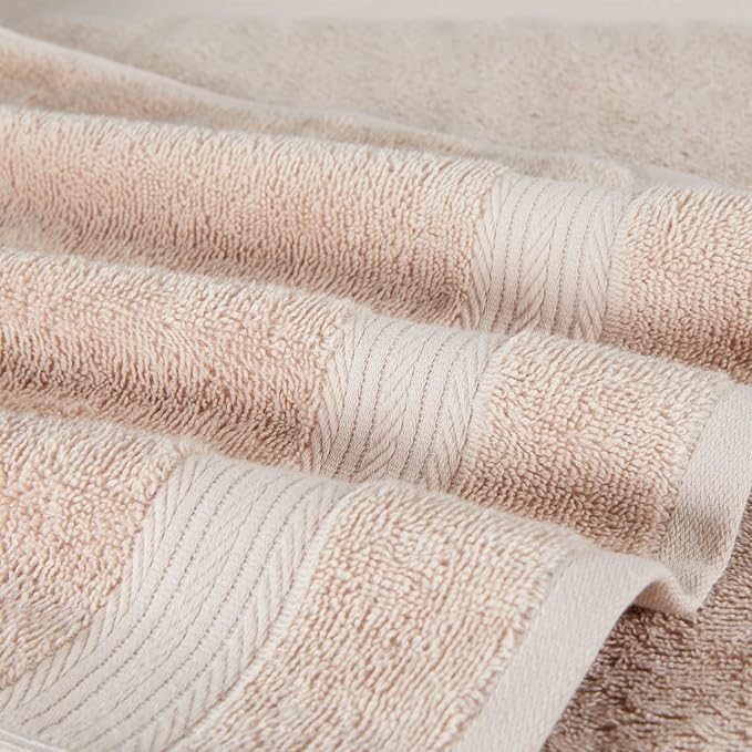 Amazon Basics Fade-Resistant 100% Cotton Hand Towel, 6 Pack, Blush Pink - Image 5