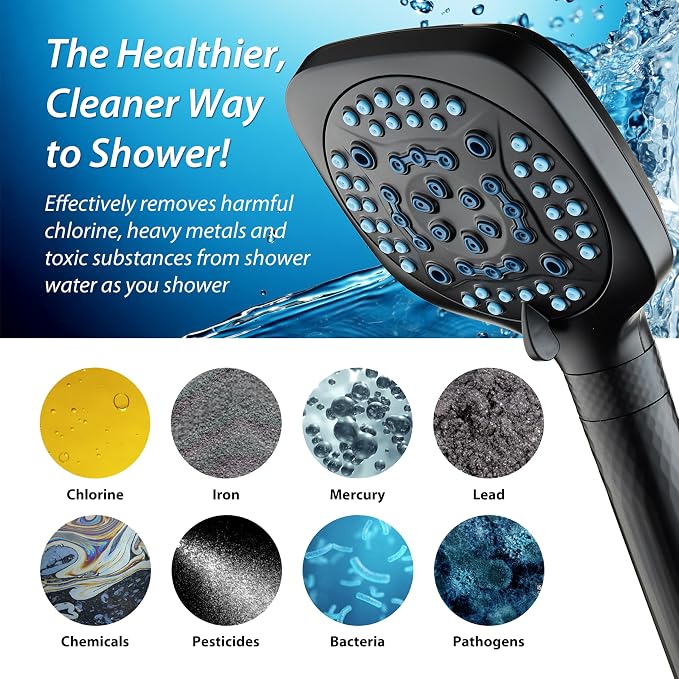 AquaCare 4X High Pressure 10 Spray Mode Filtered Showerhead - Image 6