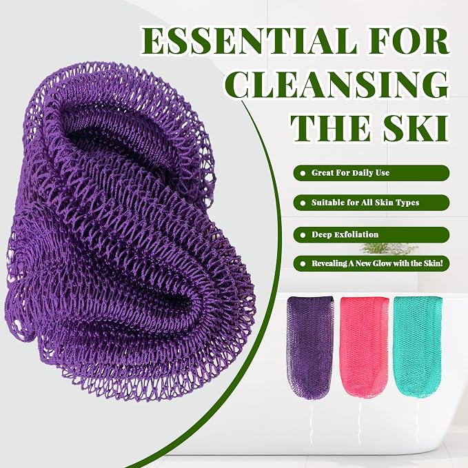 African Net Sponge Authentic, 3 Pieces Exfoliating Scrubber Bath Sponge - Image 4