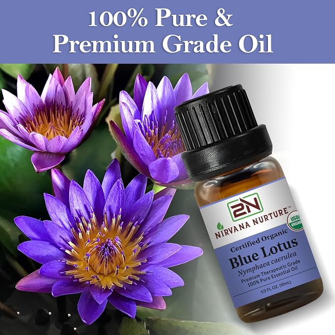 Blue Lotus Essential Oil USDA Certified Organic, 100% Pure Natural Premium Grade - Image 5