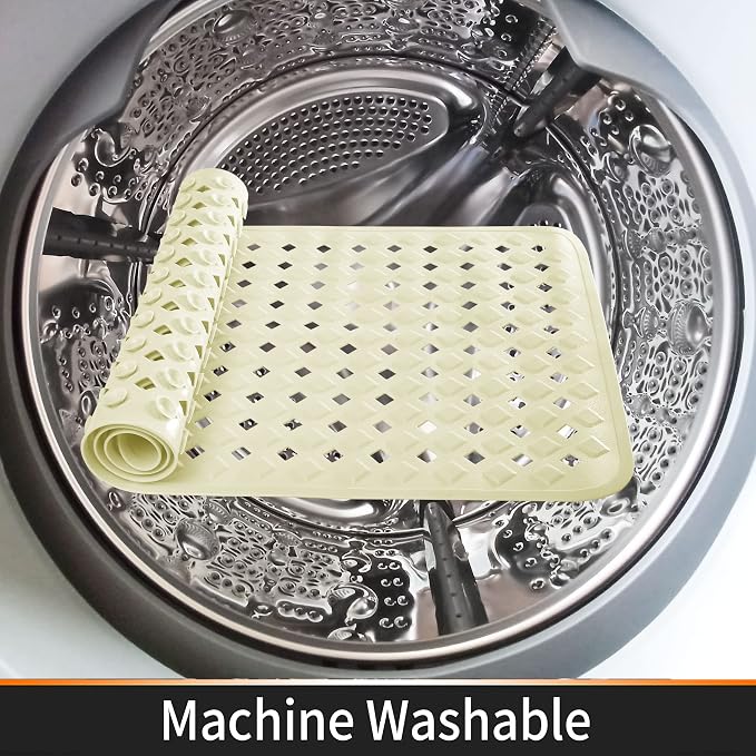 Yimobra Non Slip Bath Mat, Super Strong Suction Cups, 34.5"x15.5"Long Tub Mat - Image 7