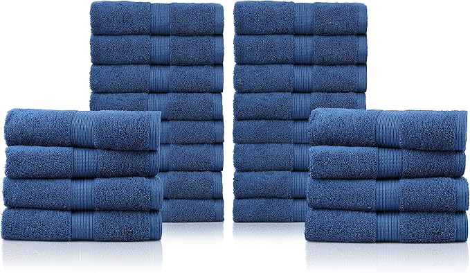 LANE LINEN Washcloths Pack of 24 by LaneLinen