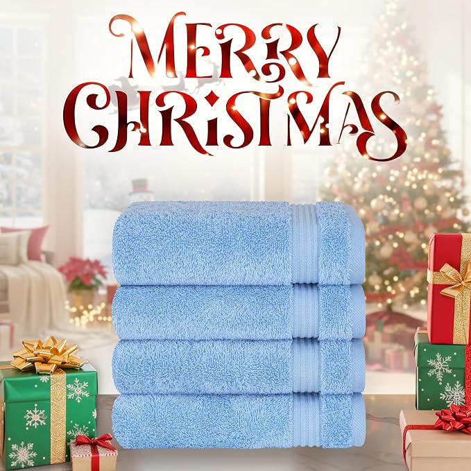 Cotton Paradise Hand Towels for Bathroom, 100% Cotton Turkish 4 Piece Hand - Image 2