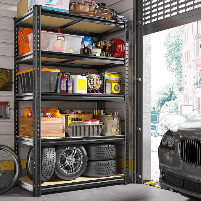 REIBII Storage Shelves 2020LBS Garage Shelving Heavy Duty 5 Tier Metal Shelving - Image 6
