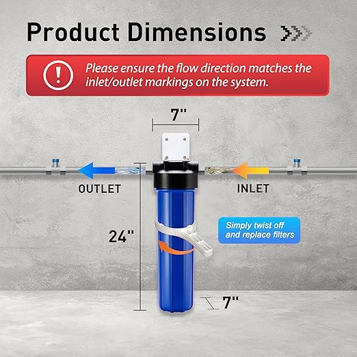 iSpring WGB12B 1-Stage Whole House Water Filtration System w/ 20” x 4.5” Carbon - Image 4