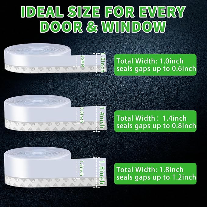1.8in Brown Weather Stripping Door Seal – Thickened Silicone, Strong Adhesive - Image 5