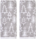 SKL Home Christmas/Winter Mod Tree 100% Cotton Premium 2-Piece Hand Towel Set by SKLHomebySaturdayKnightLtd