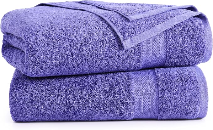 LANE LINEN 100% Pure Cotton Pack of 2 Bath Sheets - Image 2