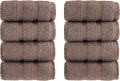 HALLEY Turkish 8 Pack Premium Washcloths 650 GSM Highly Absorbent Super Soft by HALLEY-TurkishCottonTowels