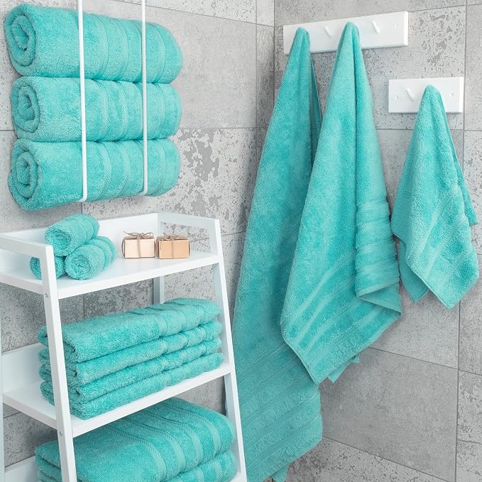 American Soft Linen Luxury 4 Piece Bath Towel Set, 600 GSM 100% Cotton Turkish - Image 3