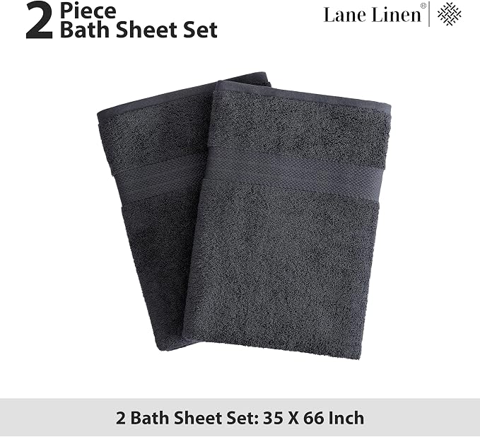 LANE LINEN (35"x66" Large Bath Sheets Set of 4-100% Cotton Bath Sheet - Image 5