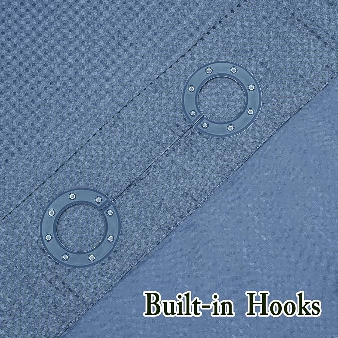 Gibelle No Hook Waffle Weave Shower Curtain - Image 6