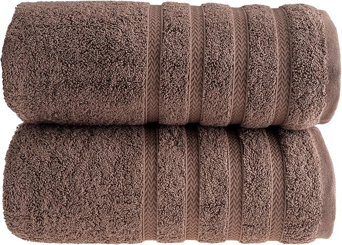 HALLEY Turkish 2 Pack Premium Bath Towels 650 GSM Highly Absorbent Super Soft by HALLEY-TurkishCottonTowels