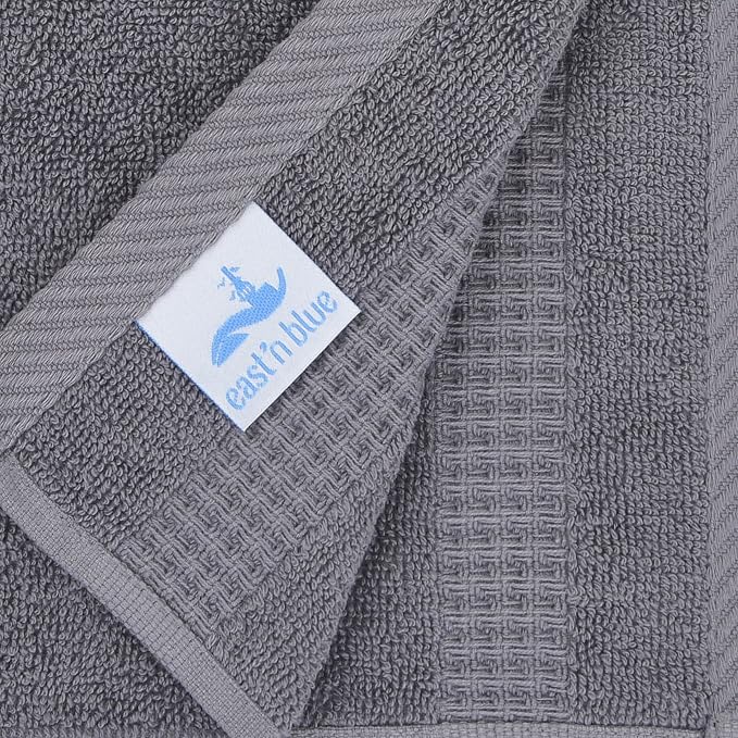 EastNBlue Lara 100% Turkish Cotton Washcloths 4 Pack, Extra Soft & Absorbent - Image 4