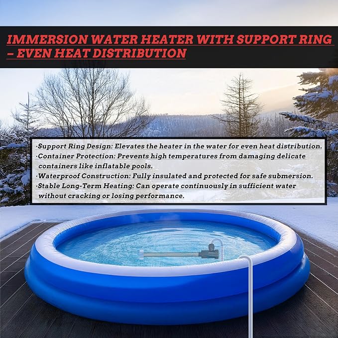 3000W 240V Above-Ground Pool Immersion Water Heater - Image 6