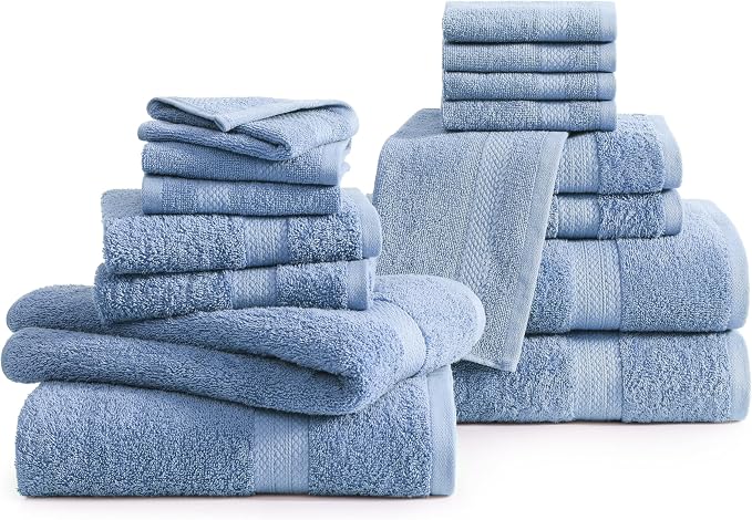 LANE LINEN 100% Cotton Premium Bathroom Towels Set - Image 2